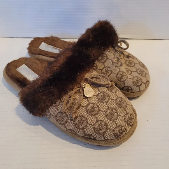Michael Kors Shoes Michael Kors Slippers Shoes Faux Fur Brown